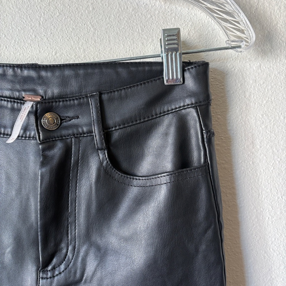 Free People Faux Leather Skinny Pants - Picture 11 of 16
